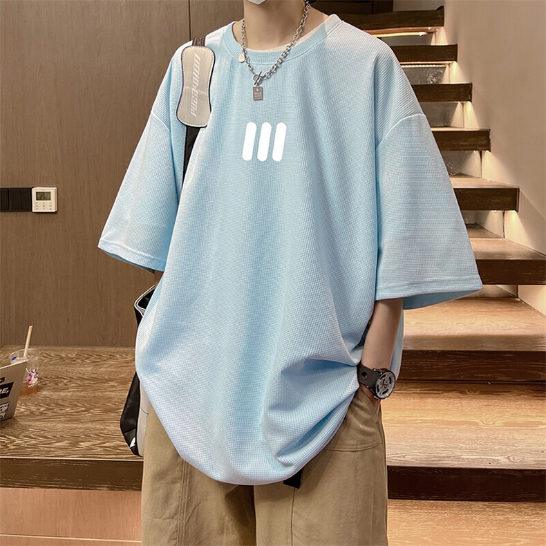 华夫格t恤男短袖男大码五分袖大皂风HT73436-P22,男装T恤,电商A040
