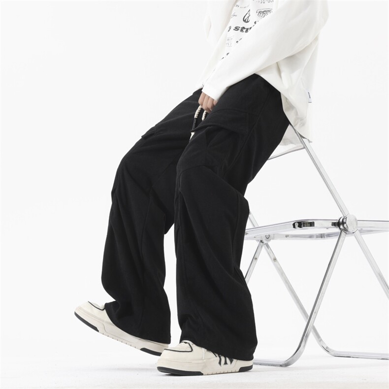 鱼鳞纹工资拖地长裤xh85-特p35：79,男装休闲裤,电商B367