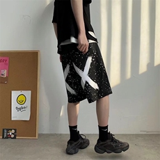 男夏季潮流时尚休闲泼墨短裤K209P25，男装休闲裤，星座1116-2