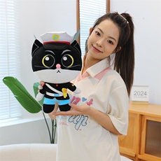 彤彤毛绒玩具 黑猫警长