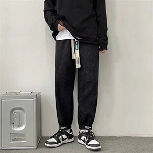 男春秋季灯芯绒条带束脚休闲裤K2634P35，男装休闲裤，星座1116-2