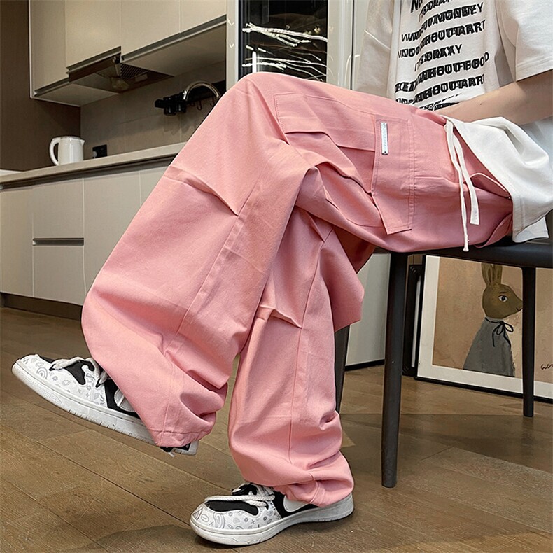 现货特价百搭情侣宽松韩式纯色直筒阔腿CK002特价55，男装休闲裤，星座1209-3