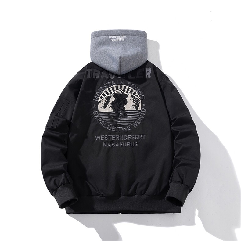 现货三色秋冬季潮牌夹克棉衣棒球服欧美街头飞行员外套情侣装,男装棉衣,电商A105