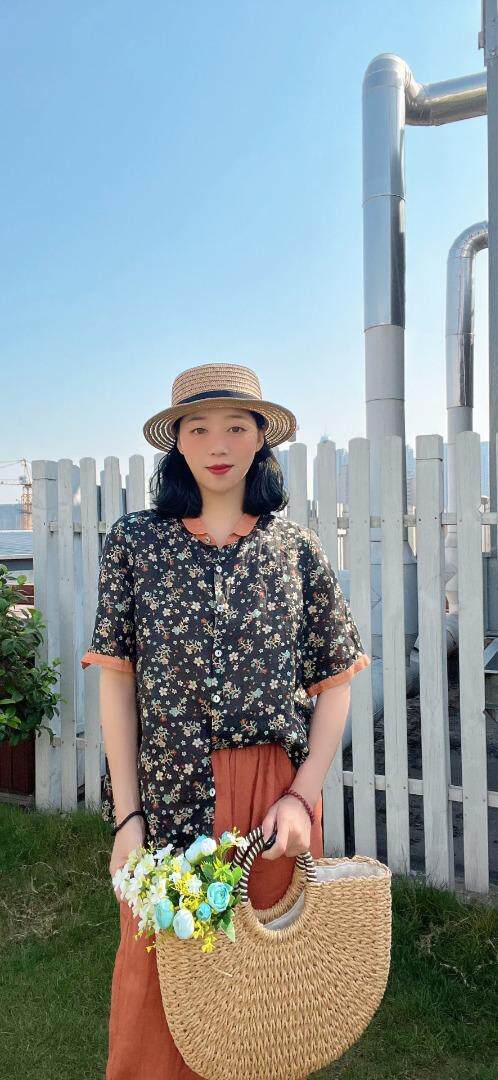 纯苎连衣裙小衫裤子裙子衬衣 时尚风 风淑女风休闲风，女装连衣裙，川哲