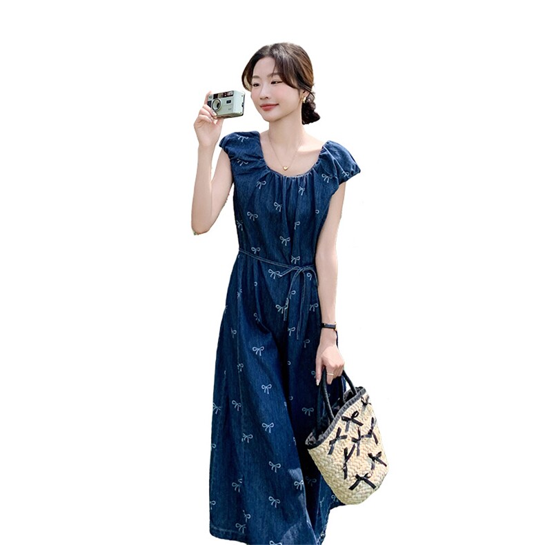 牛仔连衣裙中长款女宽松时尚,女装连衣裙,浙宝069