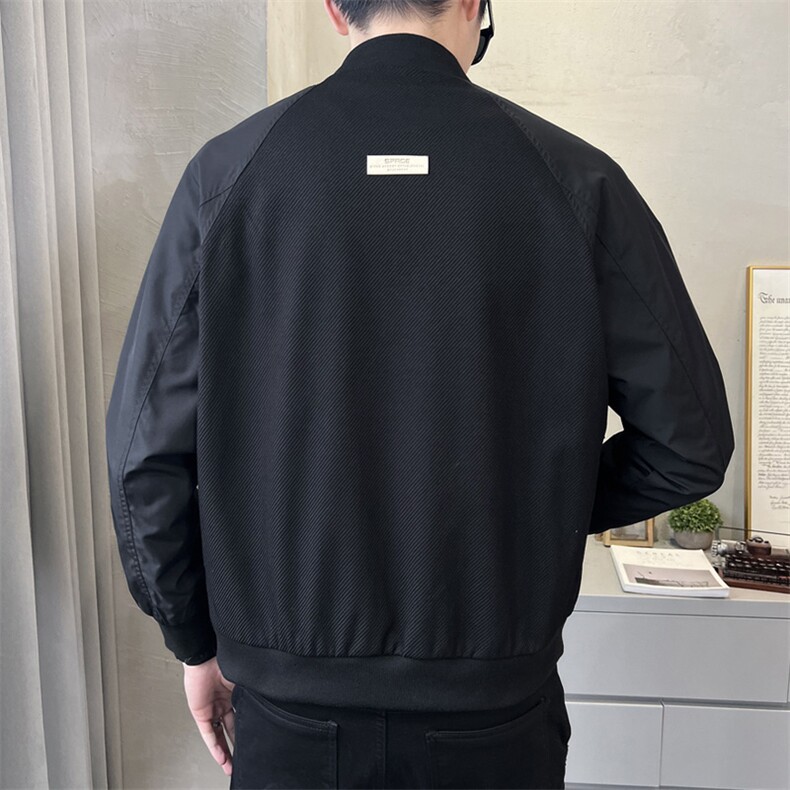 春季新款针织拼布夹克棒球领休闲韩版外套JK1861-P115,男装夹克,电商A237