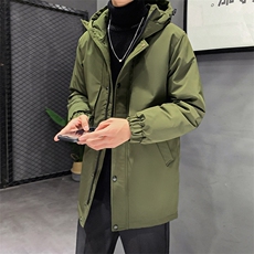 有版权连帽纯色班服团体情侣学生团建可印花羽绒服男士修身长款，男装羽绒服，星座301D-5(原星座1415）