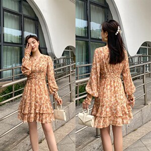 夏款小碎花连衣裙,女装连衣裙,艾慕缇(1F)