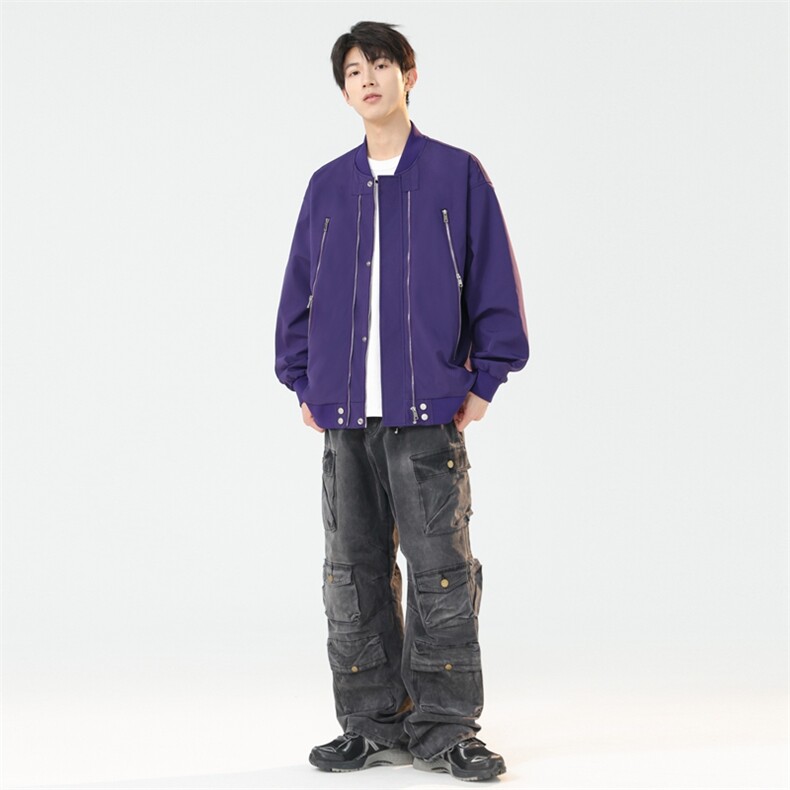 美式棒球服夹克男2025春秋款大码酷帅港风复古工装外套JK220-P75,男装夹克,星座308B-2
