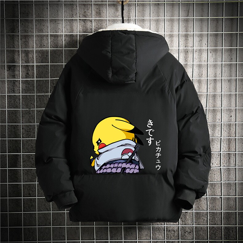 MY16036-P100 加厚加绒连帽衣男大码服男面包服男 网格挂拍图片