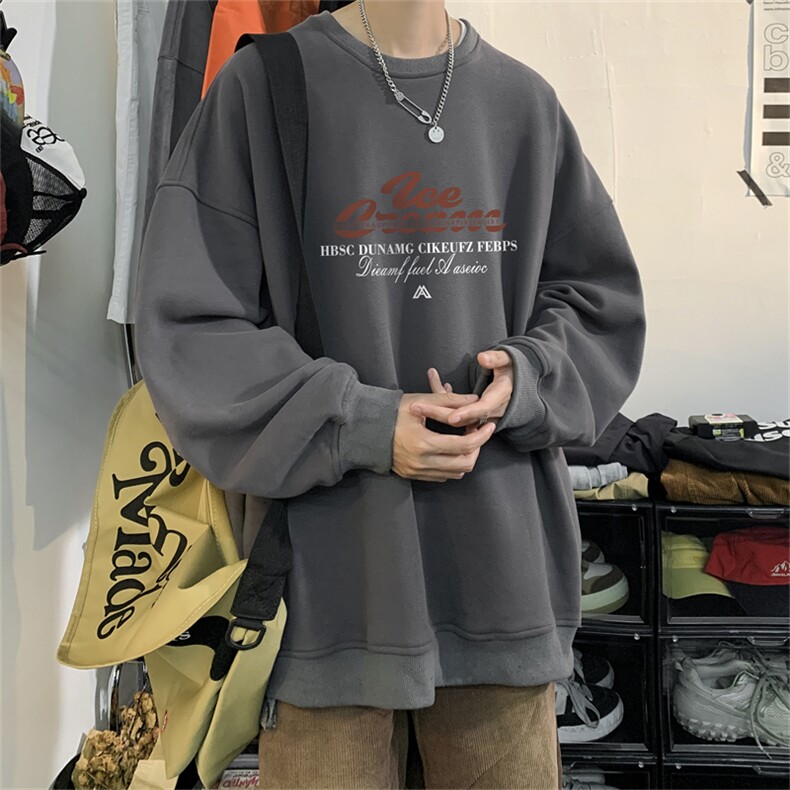 特P25控48秋冬新款男士圆领卫衣宽松休闲日常百搭上衣WQ2428,男装卫衣,电商B370