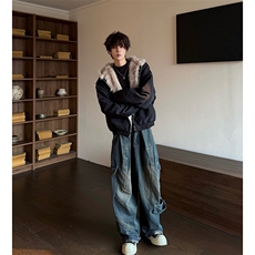 网图美式座山雕加绒加厚棉服男女秋冬宽松休闲棉衣-A2347P120，男装棉衣，电商B241
