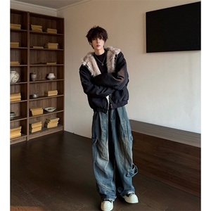 网图 美式座山雕加绒加厚棉服男女秋冬宽松休闲棉衣-A2347P120图片