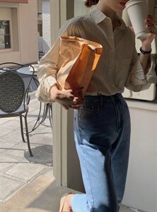 春季新品·设计款条纹衬衫图片