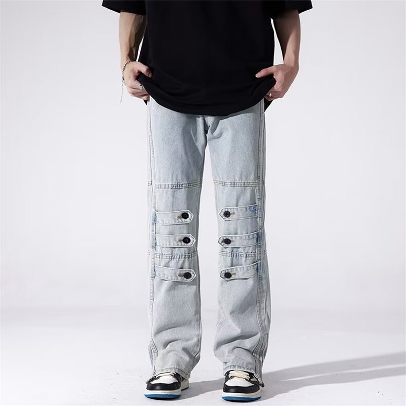 美式ins高街小众个性款拉链牛仔裤NK231-P50,男装牛仔裤,星座1109-3