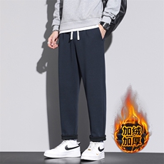 特批秋冬新款宽松直筒休闲裤男加厚潮流美式长裤J830-P40/加绒P50，男装卫衣，星座509