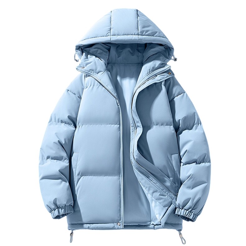 中性风秋冬新款棉衣外套纯色连帽面包服保暖加厚A436-1277-P60,男装棉衣,电商A436