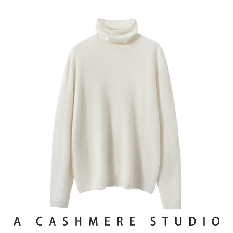 2025百搭时尚简约高领堆堆领羊绒衫，女装羊绒衫，戎叶云台