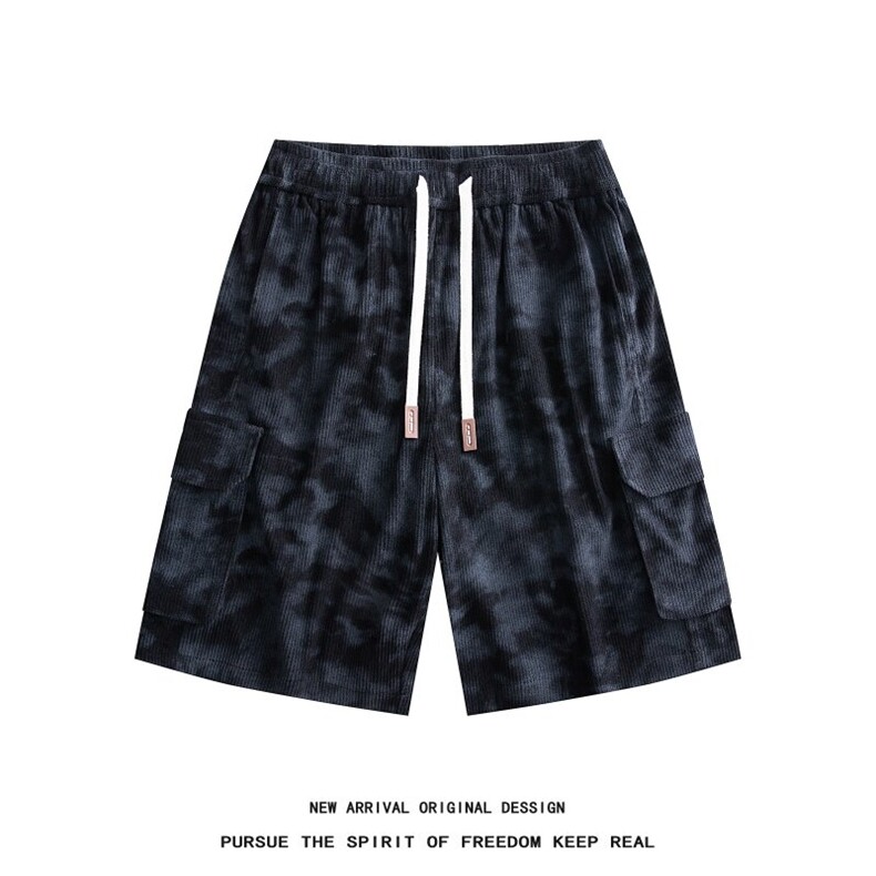 K5038/特P32夏季新品迷彩工装短裤男夏季直筒扎染五分休闲中裤,男装牛仔裤,电商A141