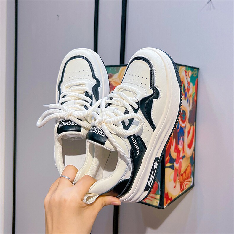 真皮小白鞋女鞋2023秋季新款增高厚底鞋休闲鞋女平底百搭鞋子女款,女鞋休闲鞋,电商A223