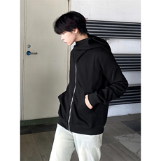 B221美式ins高街暗黑拉链宽松开衫卫衣连帽外套SY2314-P80控108，男装卫衣，电商B221