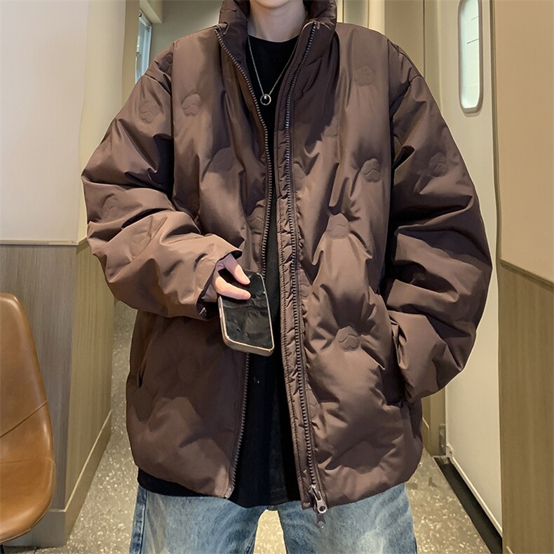 3D立体压花羽绒服男潮流帅气保暖加厚男士外套225-2-Y205-P255,男装羽绒服,星座225-2