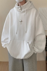 复合牛奶丝假两件加厚连帽卫衣半拉链外套CP42-特P:40控价:88，男装卫衣，电商B371