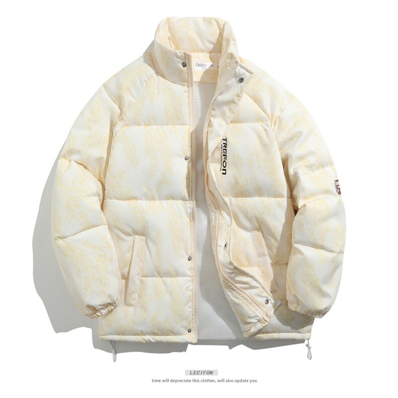 立领棉衣男女印花棉服新款冬装棉袄面包服外套3354-P70控108,男装棉衣,星座207
