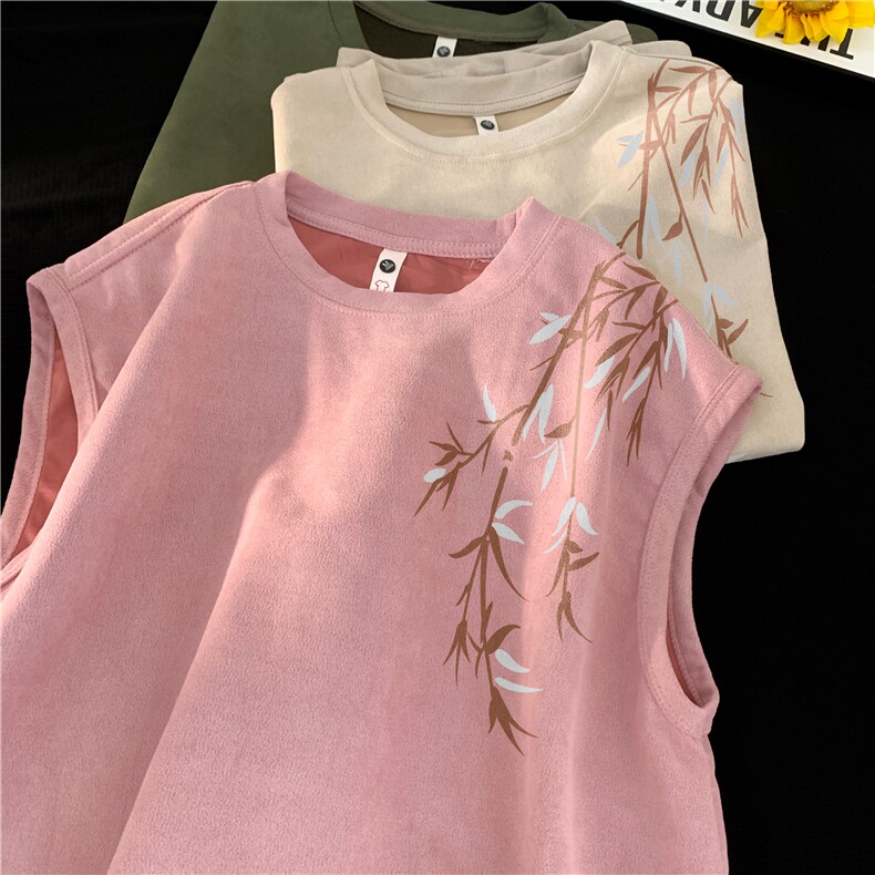 抖音得物高品质新中式夏季新款麂皮绒坎肩背心BXJP262-特批19控38,男装背心/马甲,星座605(原A050)