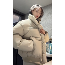 冬季立领加厚韩版棉袄PU皮棉衣男宽松保暖情侣美式潮MF3667-特P85，男装棉衣，电商B295