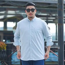 2XL-10XL男士长袖衬衫商务休闲衬衣加肥加大码寸衫19C17款P60，男装衬衫，星座802