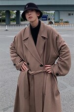 Q2094长款过膝呢子毛呢大衣男2024新款冬季韩范风衣外套P138，男装风衣，电商C306-1