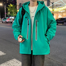 冲锋衣外套男2025春季新款宽松连帽休闲工装夹克潮流A259-P78，男装夹克，星座308B-2