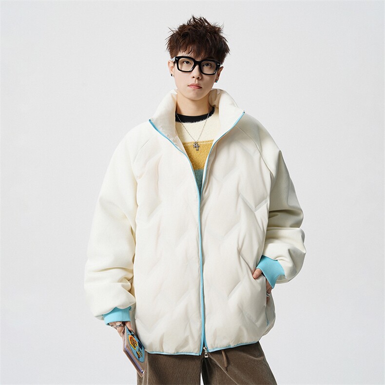 轻薄立领高品质拼接羽绒服冬季保暖情侣90白鸭绒SYR2612-P218，男装羽绒服，星座610B-1