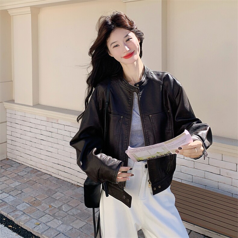 新品PU皮外套5587-P185-K298,女装皮衣,2C275