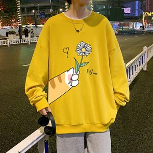 S6265-P28  秋季圆领卫衣男大码韩版宽松长袖外套图片