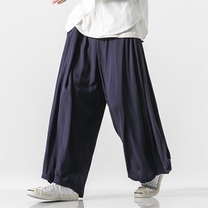 夏季 大码男士风棉麻裤宽松休闲长裤双层汉服薄款 K77/P100图片