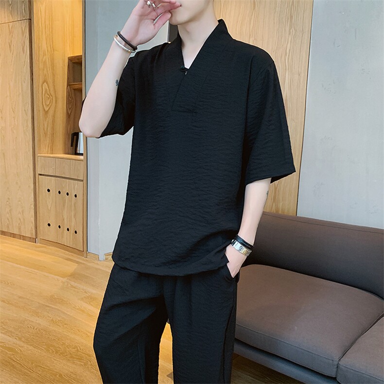 有短袖t恤男2021新款夏季薄款冰丝套装速干休闲潮DS418T,男装T恤,电商A102