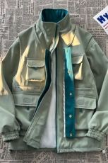 2023新款春装夹克文艺学院风工装多口袋外套1303A-1/JK02/P88，男装夹克，星座1611B