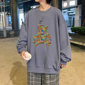 S6222-P28  秋季圆领卫衣男大码韩版宽松长袖外套图片