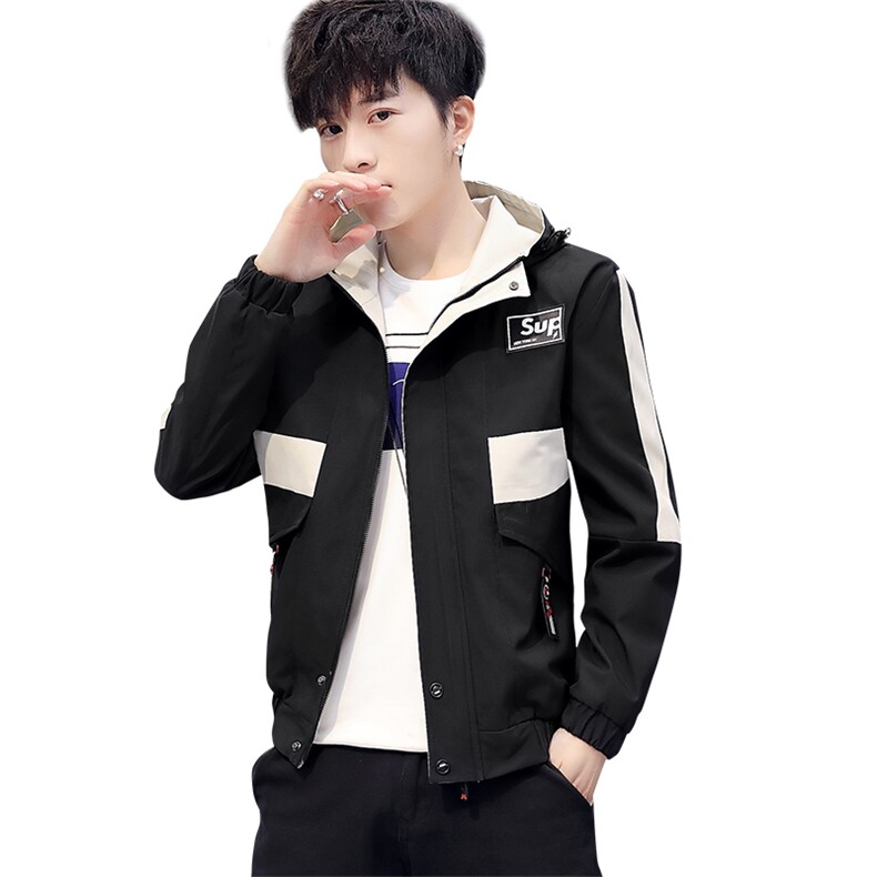 外套男春季韩版宽松帅气工装潮流百搭潮牌休闲夹克男Y35,男装夹克,电商A157
