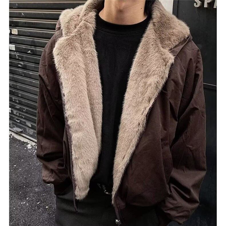羊羔绒毛棉袄男士冬季2025新款加厚加绒连帽棉衣冬装情侣棉服外套,男装棉衣,星座506A