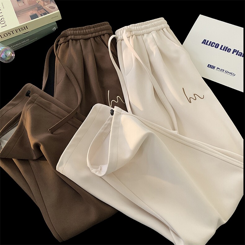 美拉德系高品质港风休闲裤男裤子阔腿裤416B-1-KL726-P50限68，男装休闲裤，星座416B-1