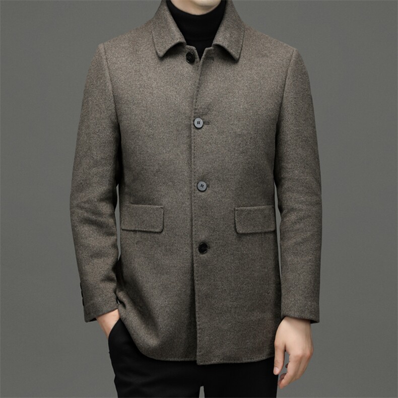 CRR-MN99288钱塘2020-2中老年男士商务休闲双面呢外套带内胆P288，男装毛呢大衣，钱塘207-2