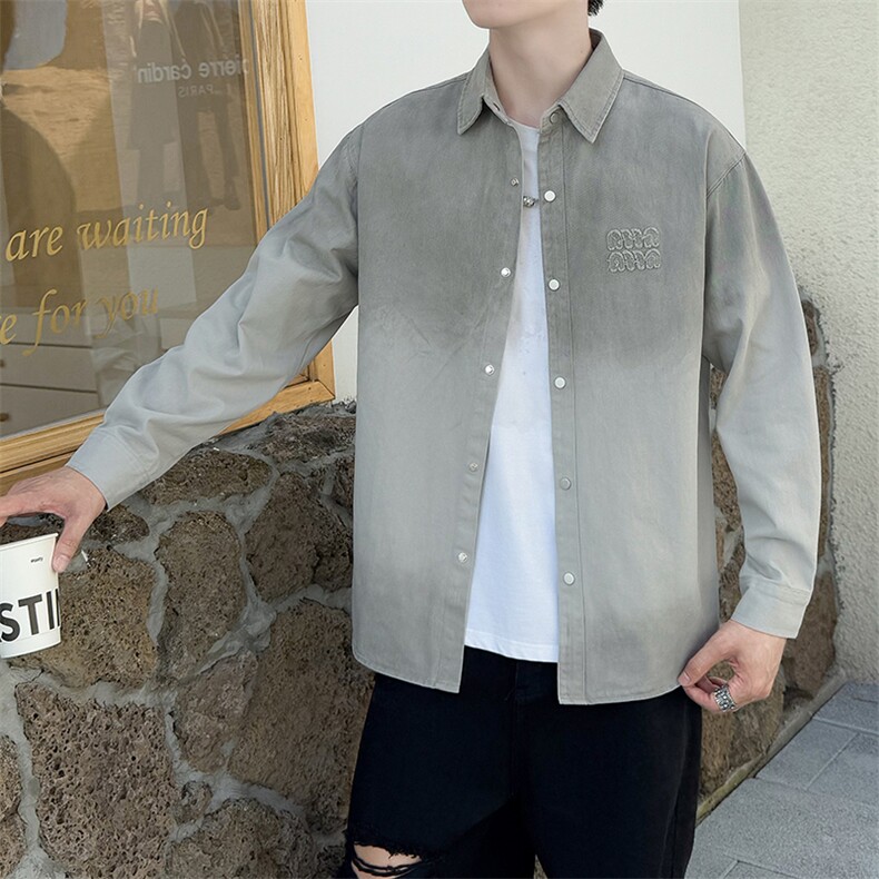 高品质纯棉寸衫型夹克扎染渐变外套店主社会小伙潮牌新款CS73P68,男装夹克,星座301B-1