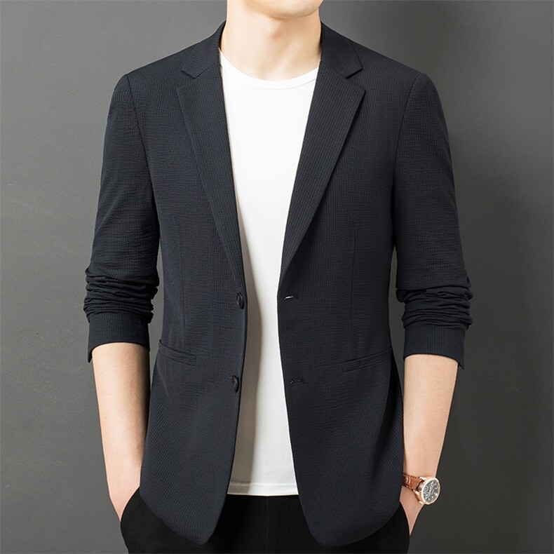 2023秋季新款男士休闲西服男韩版潮流时尚西装中年单西外套服,男装西服,电商B212（原钱塘6029）