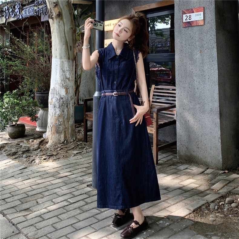 现货韩版气质牛仔连衣裙P145K208-603,女装连衣裙,2C210