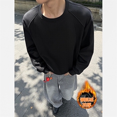 重磅420g曼巴棉大码保暖银狐绒正肩卫衣男W5192J加绒-特P45控88，男装棉衣，电商A001-1