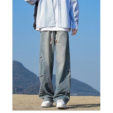 1506-1/KK301牛仔/P44字母牛仔裤嘻哈ins潮高街潮流痞帅长裤男，男装牛仔裤，星座1506-1