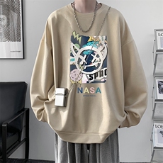 麂皮绒卫衣男大码重磅长袖t恤男JW81275-P35，男装卫衣，电商A040